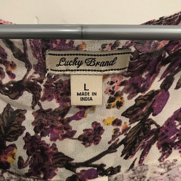 LUCKY 90s BOHO blouse EUC gently loved perfect colors for Fall - Picture 4 of 5